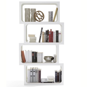 Module d'étagères BOXIT Müller Small Living blanc - bord en bouleau