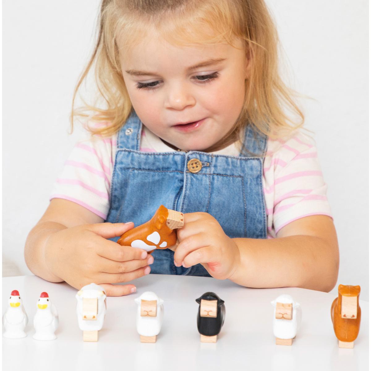 Mon petit monde Set d'animaux de la ferme Beleduc