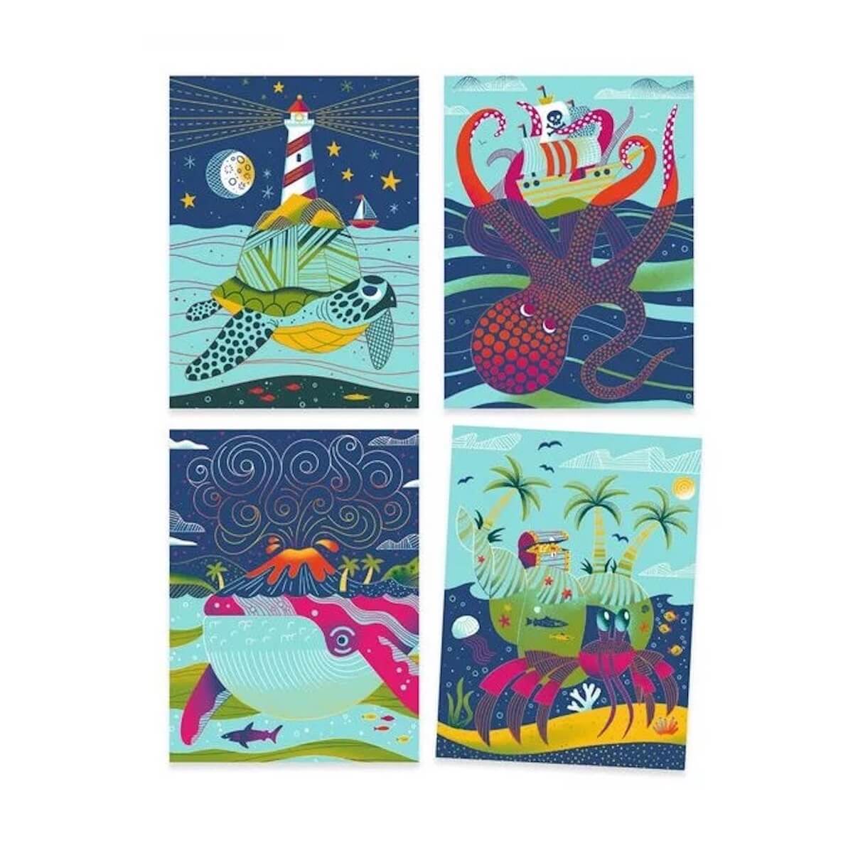 Motif à gratter Dessus - dessous Djeco