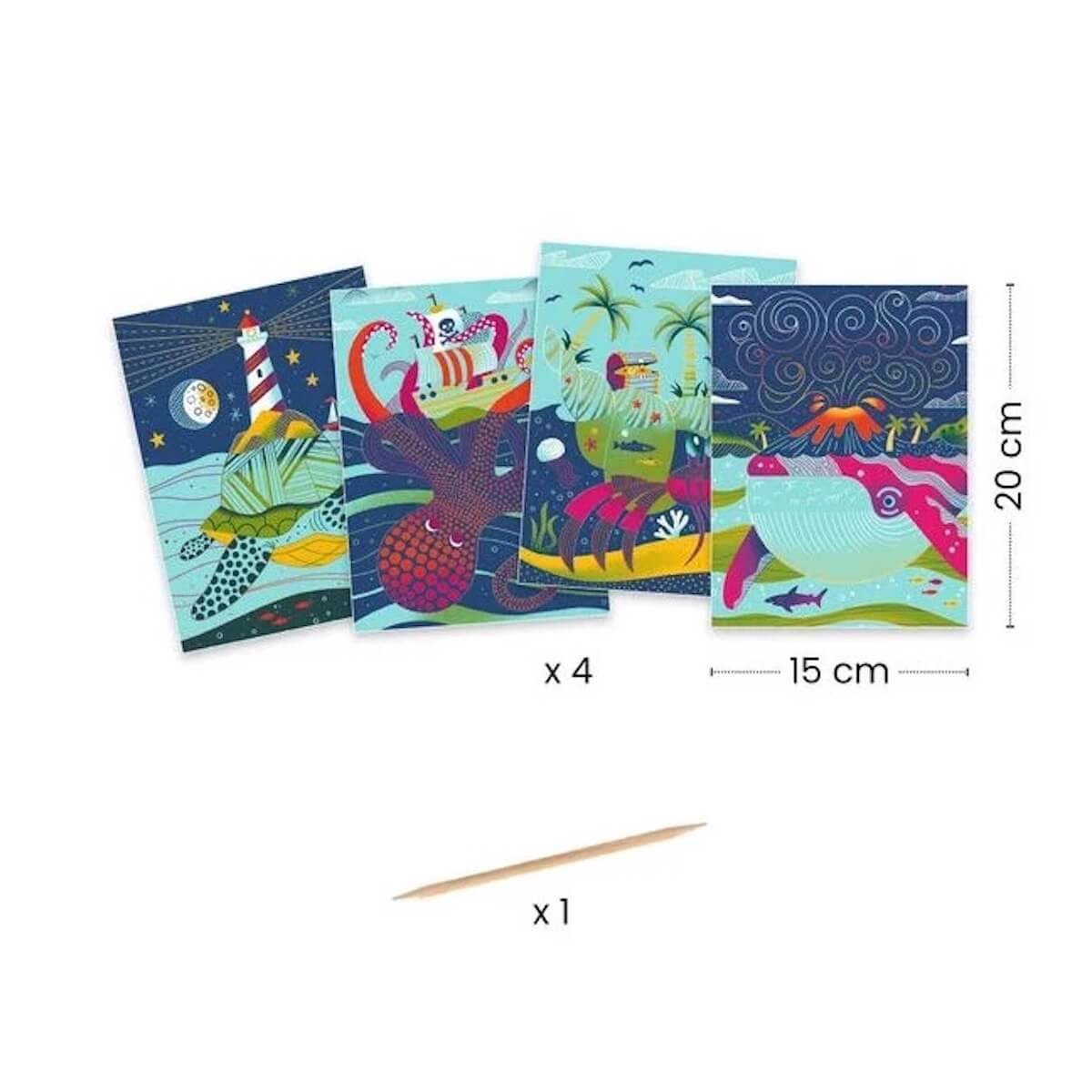 Motif à gratter Dessus - dessous Djeco