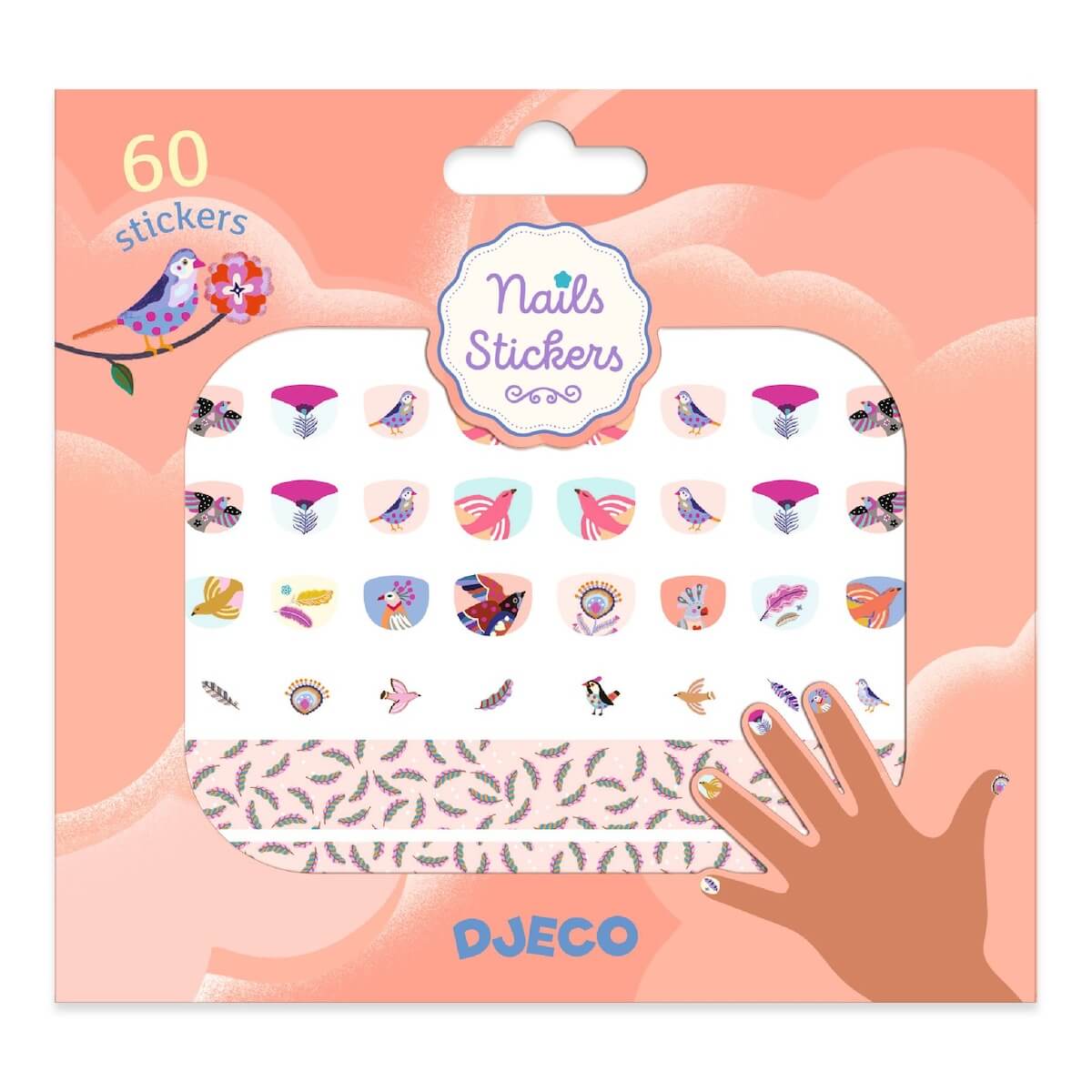 Nails stickers Plumes Djeco