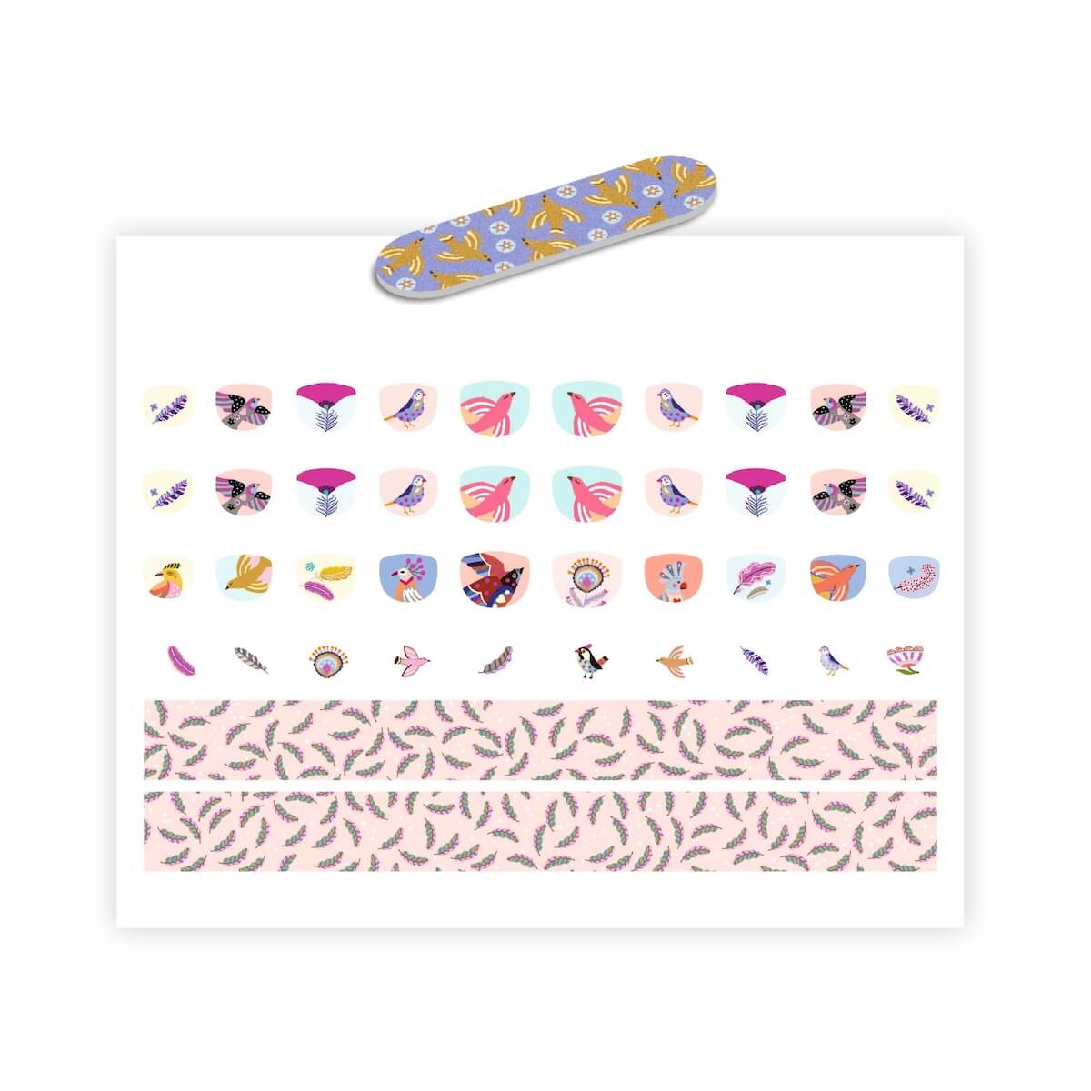 Nails stickers Plumes Djeco