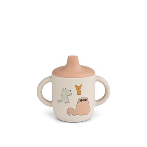 Neil Sippy Cup Liewood Cats and Dogs sandy