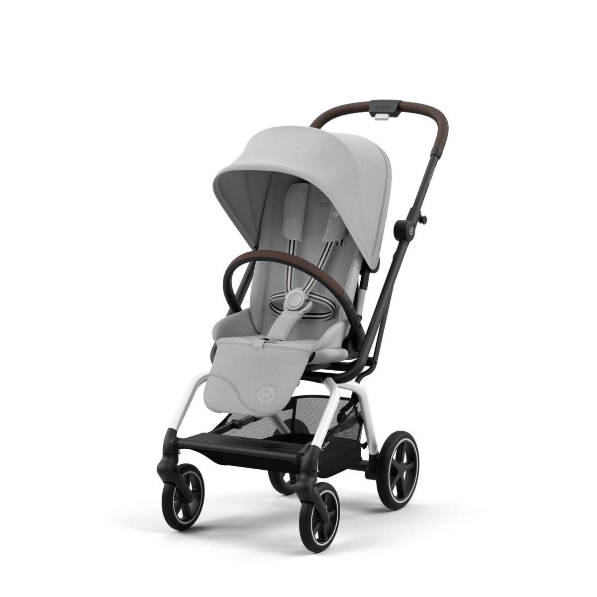 NEW Poussette EEZY S TWIST+ 2 Cybex cuir black-siège canvas fog gry light grey 
