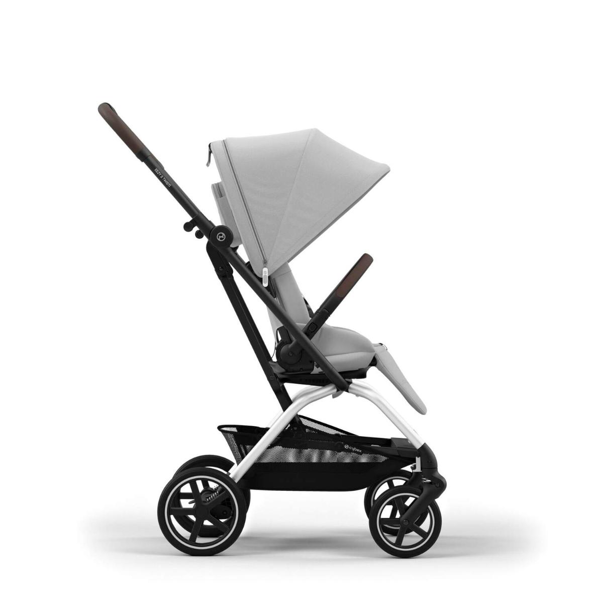 NEW Poussette EEZY S TWIST+ 2 Cybex cuir black-siège canvas fog gry light grey 