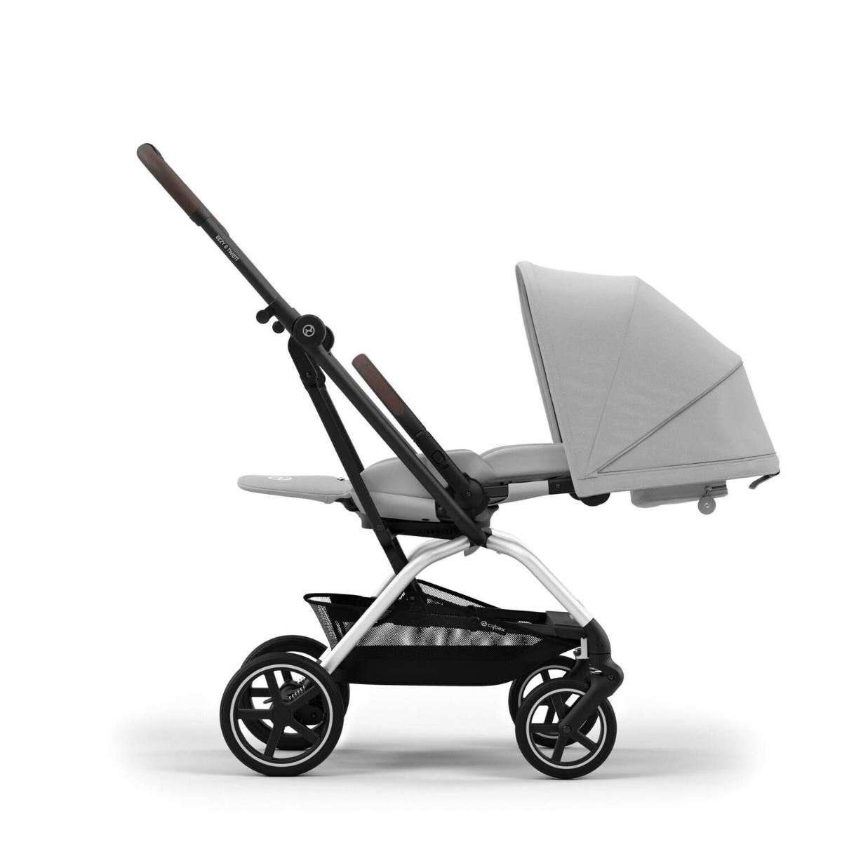 NEW Poussette EEZY S TWIST+ 2 Cybex cuir black-siège canvas fog gry light grey 