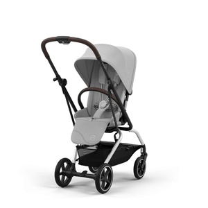 NEW Poussette EEZY S TWIST+ 2 Cybex cuir black-siège canvas fog gry light grey 