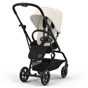 NEW Poussette EEZY S TWIST+ 2 Cybex cuir black-siège canvas white light beige 