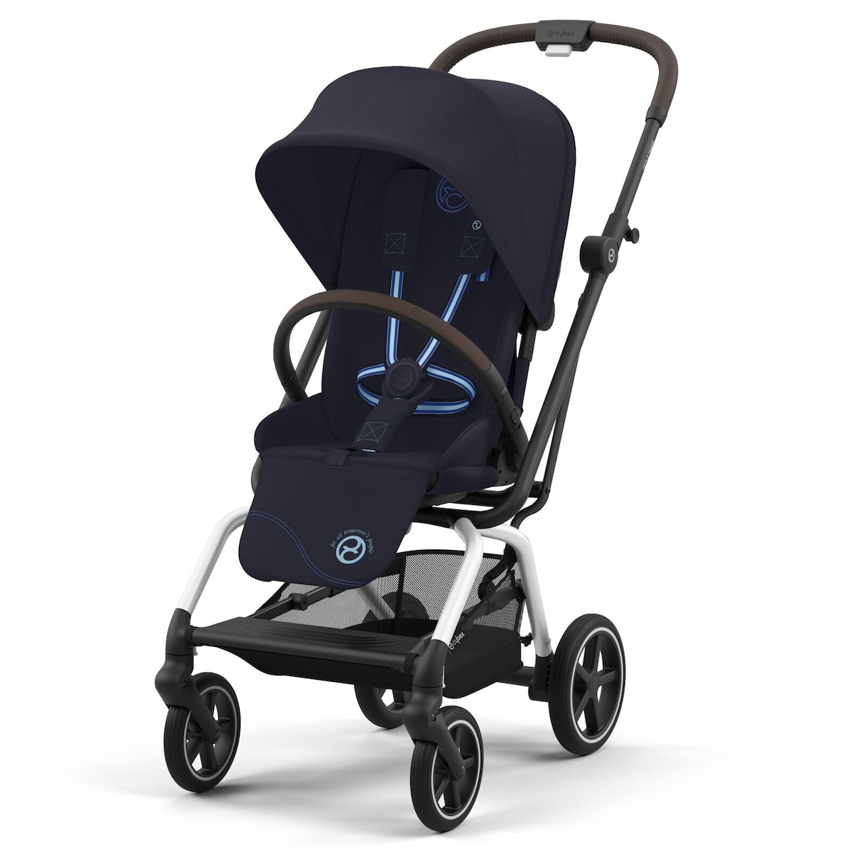 NEW Poussette EEZY S TWIST+ 2 Cybex silver-siège dark blue navy blue 