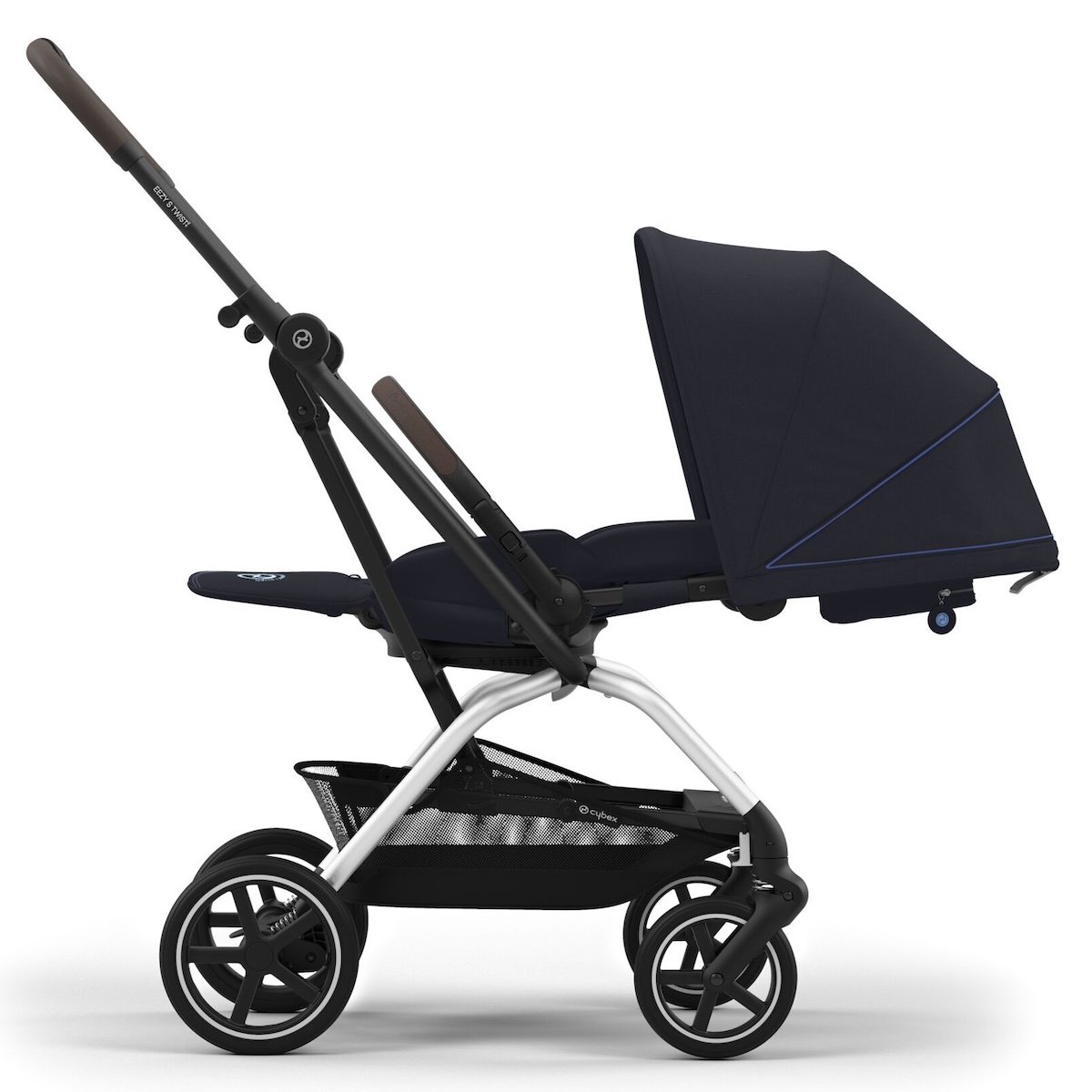 NEW Poussette EEZY S TWIST+ 2 Cybex silver-siège dark blue navy blue 