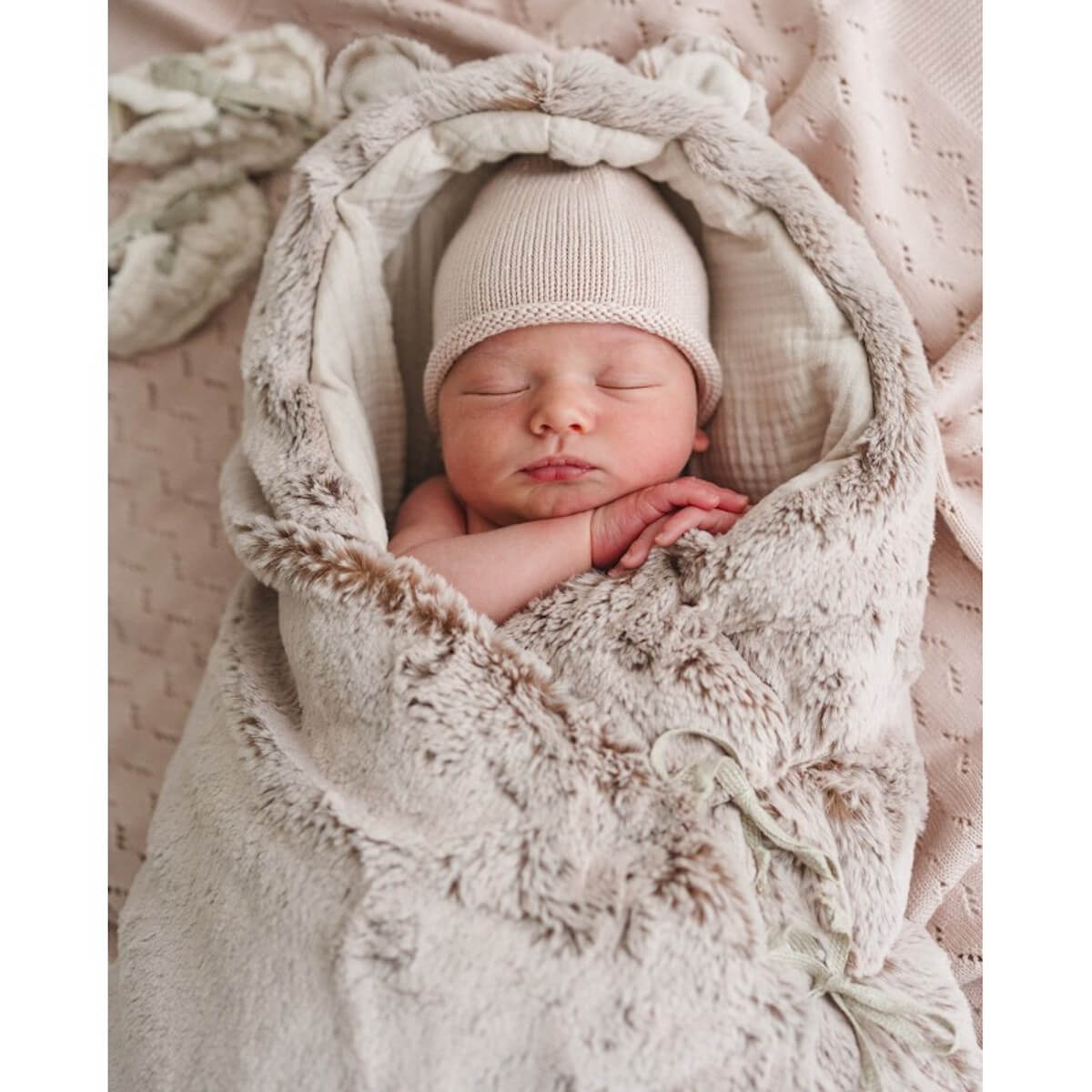 Nid d'ange TEDDY SOFT Babyshower dusty rose