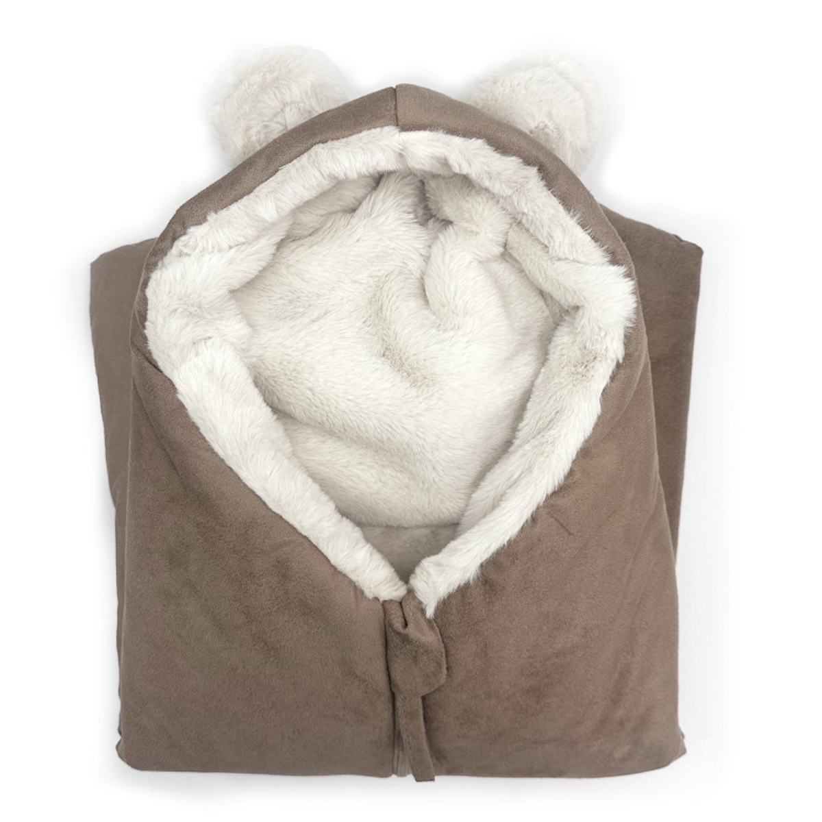 Nid d'ange ZIPPIE ESKIMO Babyshower suede almond