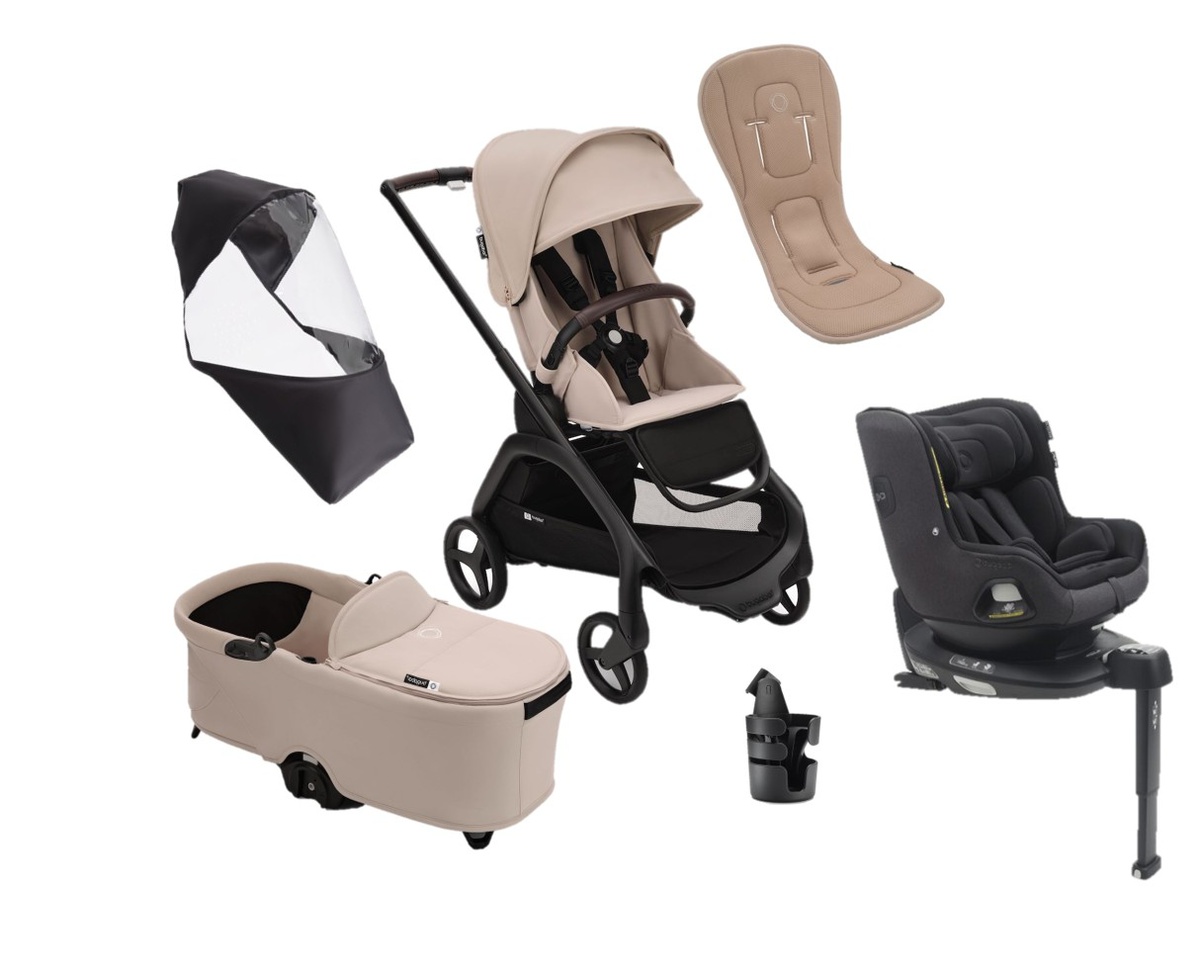 ONLY FOR SPAIN - Pack Bugaboo DRAGONFLY complète nouveau-né été noir-desert taupe