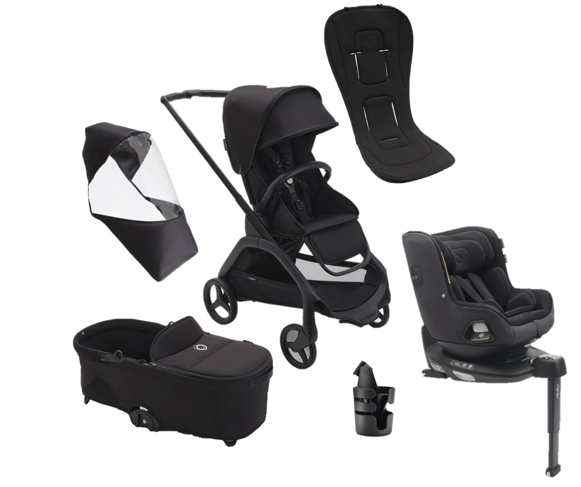 ONLY FOR SPAIN - Pack Bugaboo DRAGONFLY complète nouveau-né été noir-midnight noir