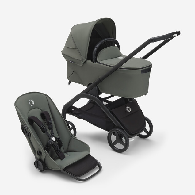 ONLY FOR SPAIN - Pack Bugaboo DRAGONFLY complète nouveau-né été noir-vert forêt