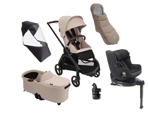 ONLY FOR SPAIN - Pack Bugaboo DRAGONFLY complète nouveau-né hiver noir-desert taupe