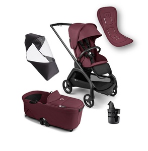 ONLY FOR SPAIN - Pack Bugaboo DRAGONFLY essentiel poussette été noir-rouge cerise