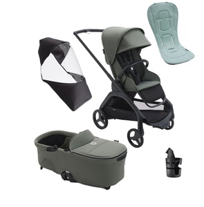 ONLY FOR SPAIN - Pack Bugaboo DRAGONFLY essentiel poussette été noir-vert forêt