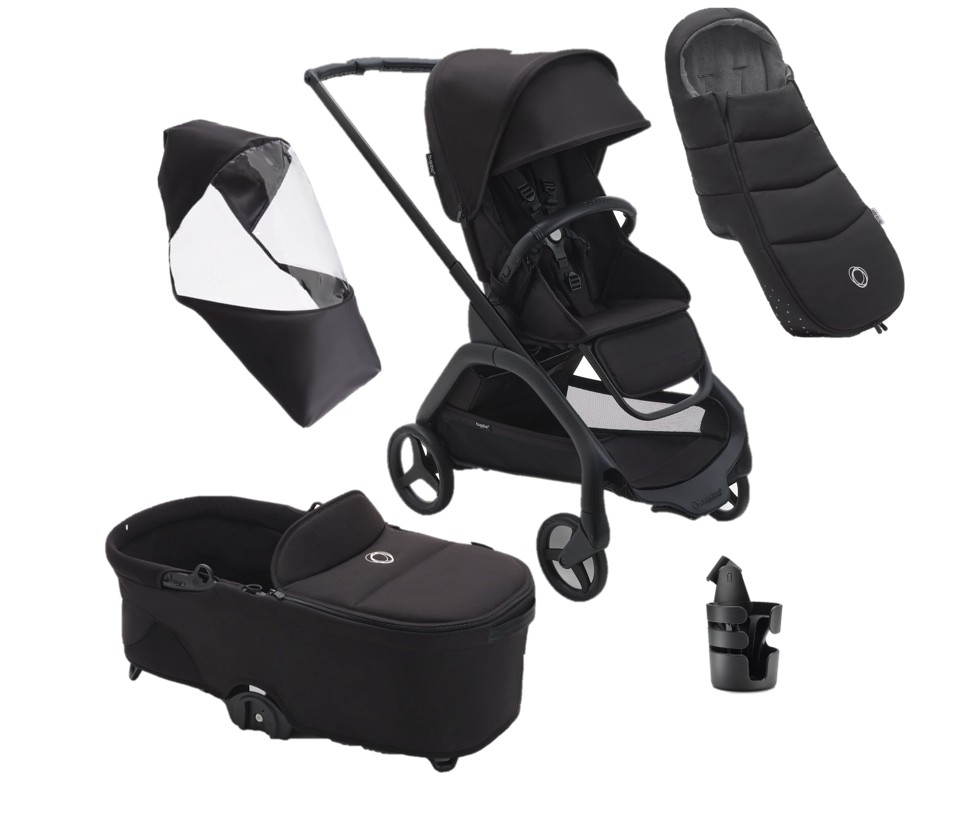 ONLY FOR SPAIN - Pack Bugaboo DRAGONFLY essentiel poussette hiver noir-midnight noir