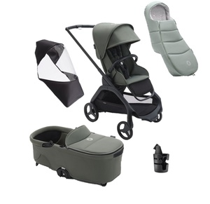 ONLY FOR SPAIN - Pack Bugaboo DRAGONFLY essentiel poussette hiver noir-vert forêt