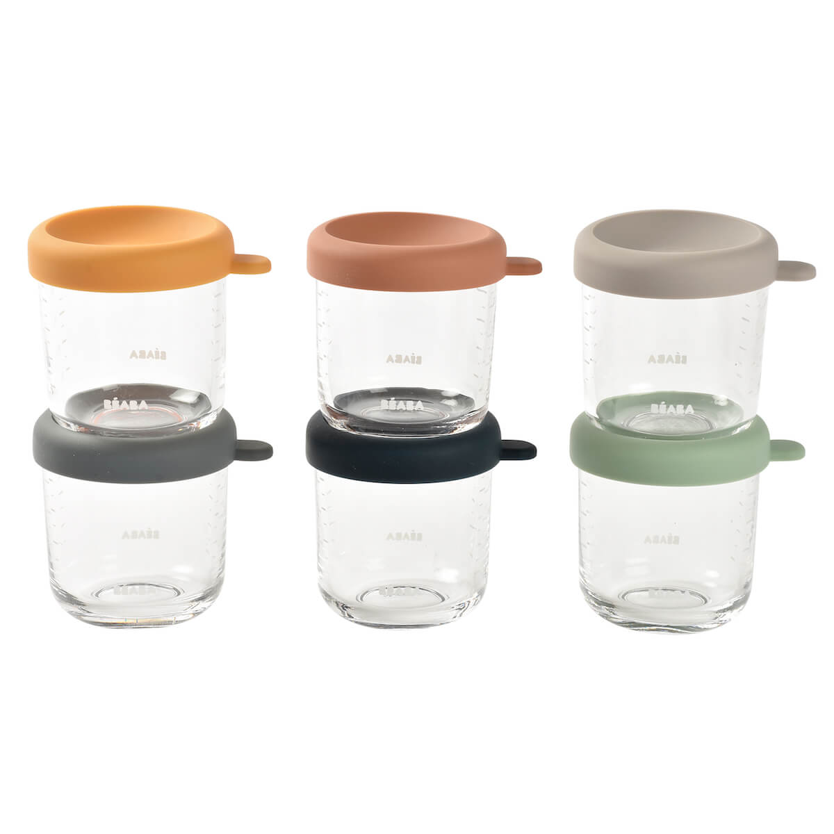 Pack de 6 pots en verre 250ml Sunrise Béaba