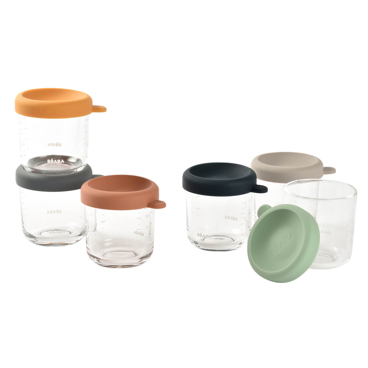 Pack de 6 pots en verre 250ml Sunrise Béaba