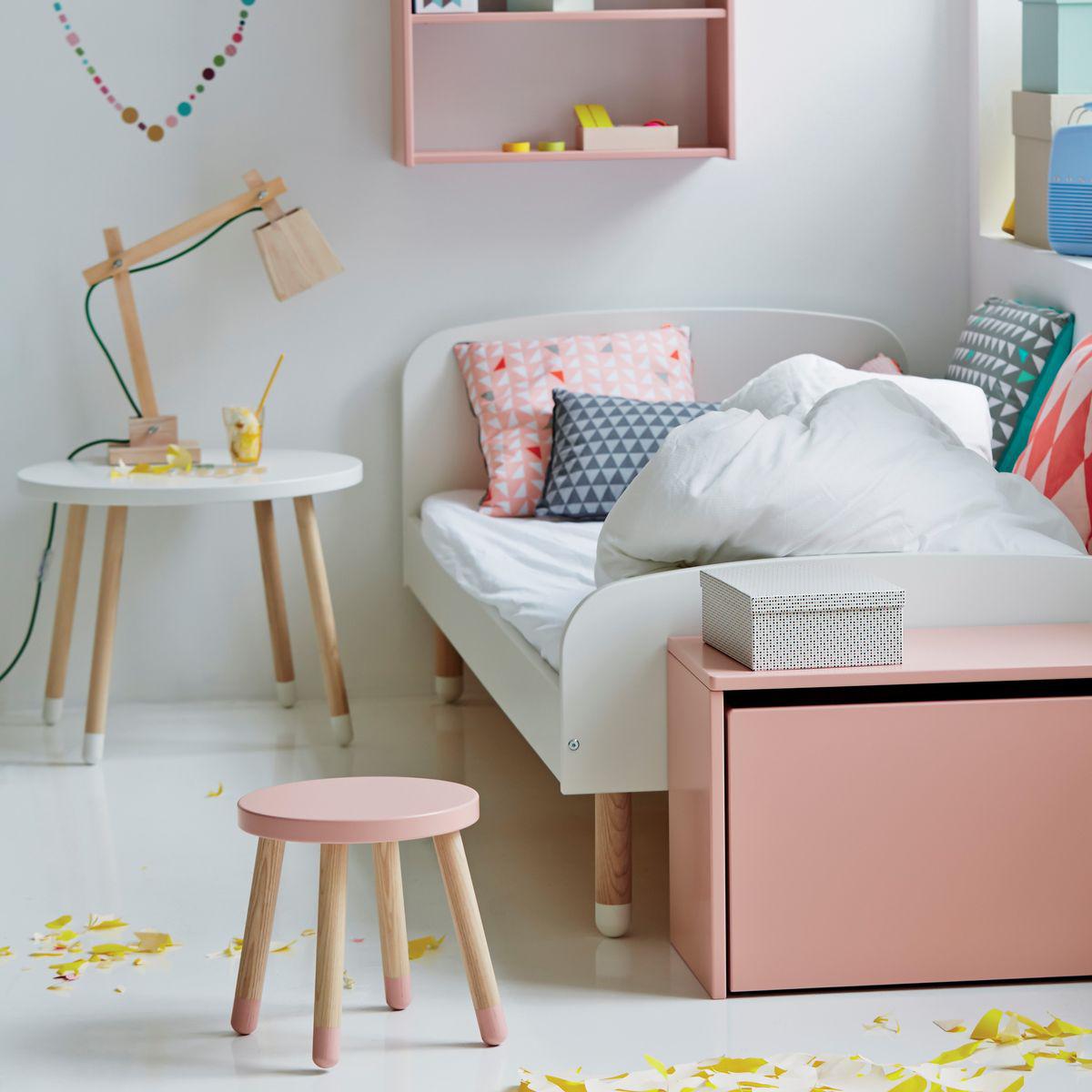 Pack PLAY table – 2 tabourets Flexa blanc