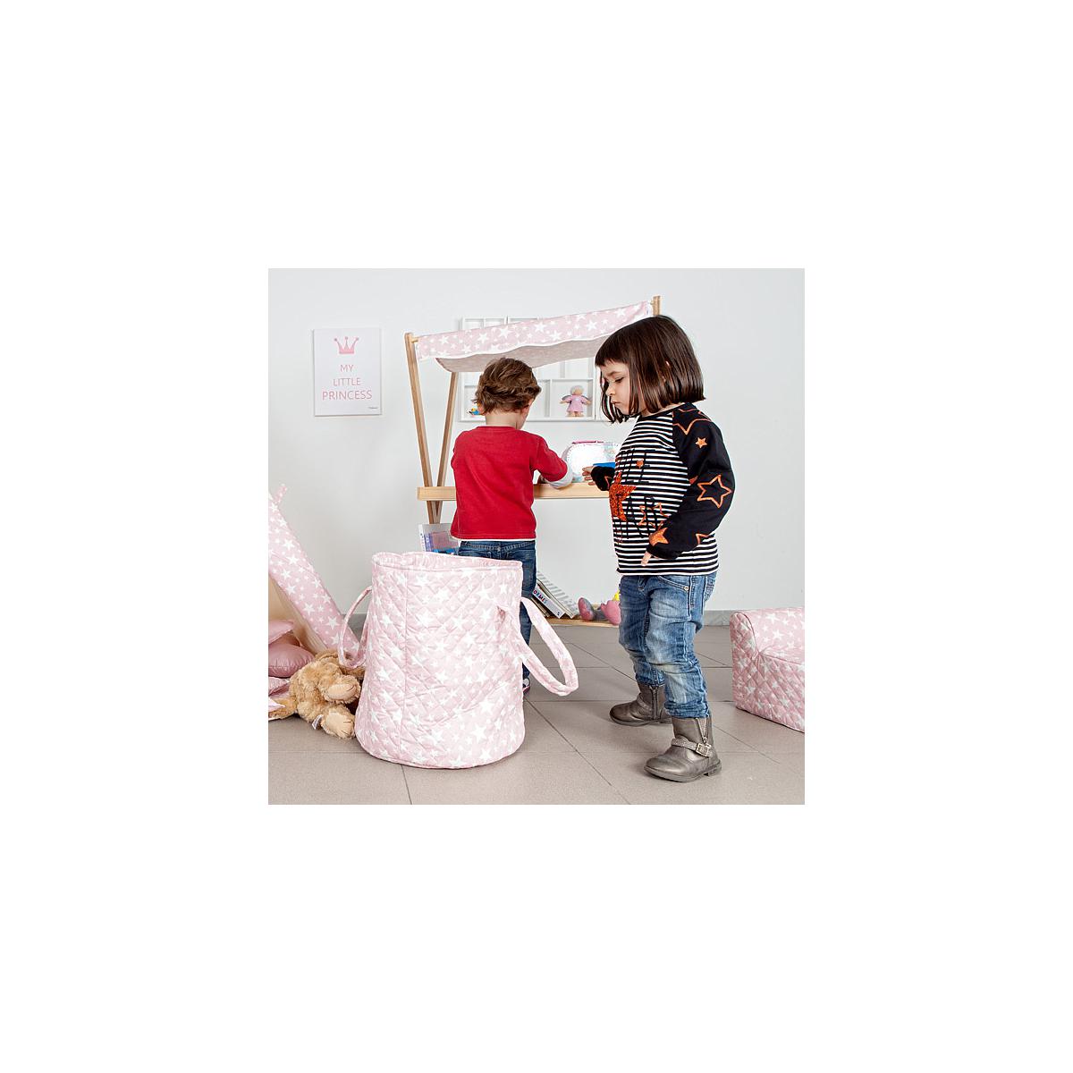 Panier à jouets enfant ÉTOILE ROSE Abitare Kids