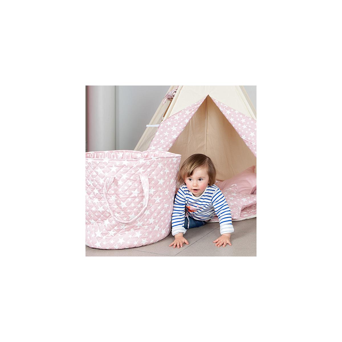 Panier à jouets enfant ÉTOILE ROSE Abitare Kids
