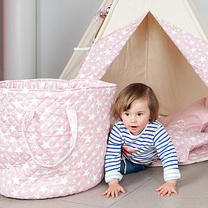 Panier à jouets enfant ÉTOILE ROSE Abitare Kids