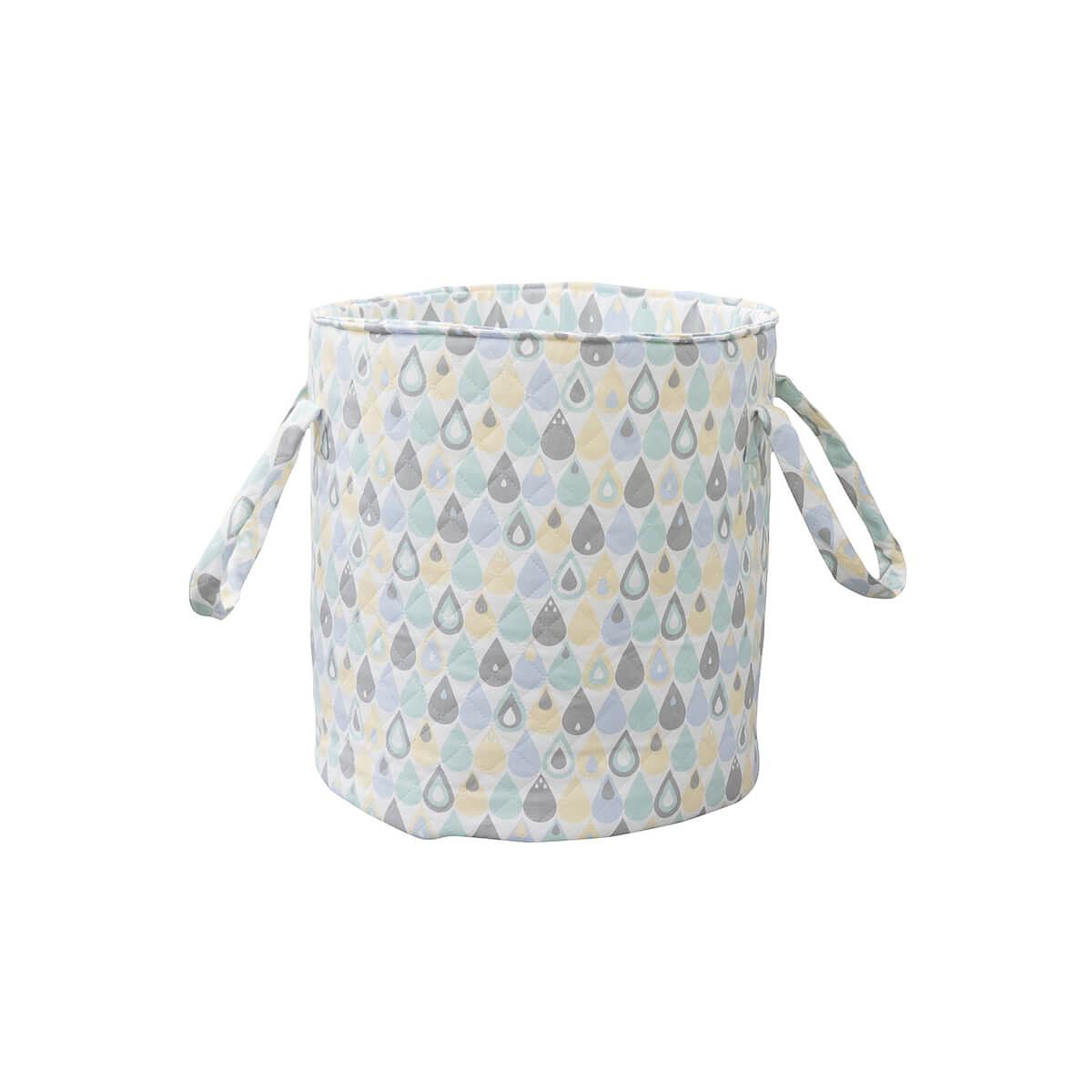 Panier à jouets GRANDES GOUTTES Abitare Kids bleu-vert 