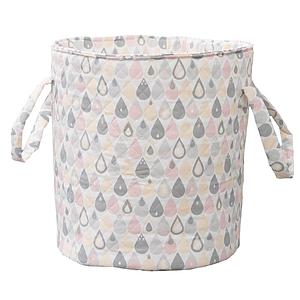 Panier à jouets GRANDES GOUTTES Abitare Kids rose-jaune 