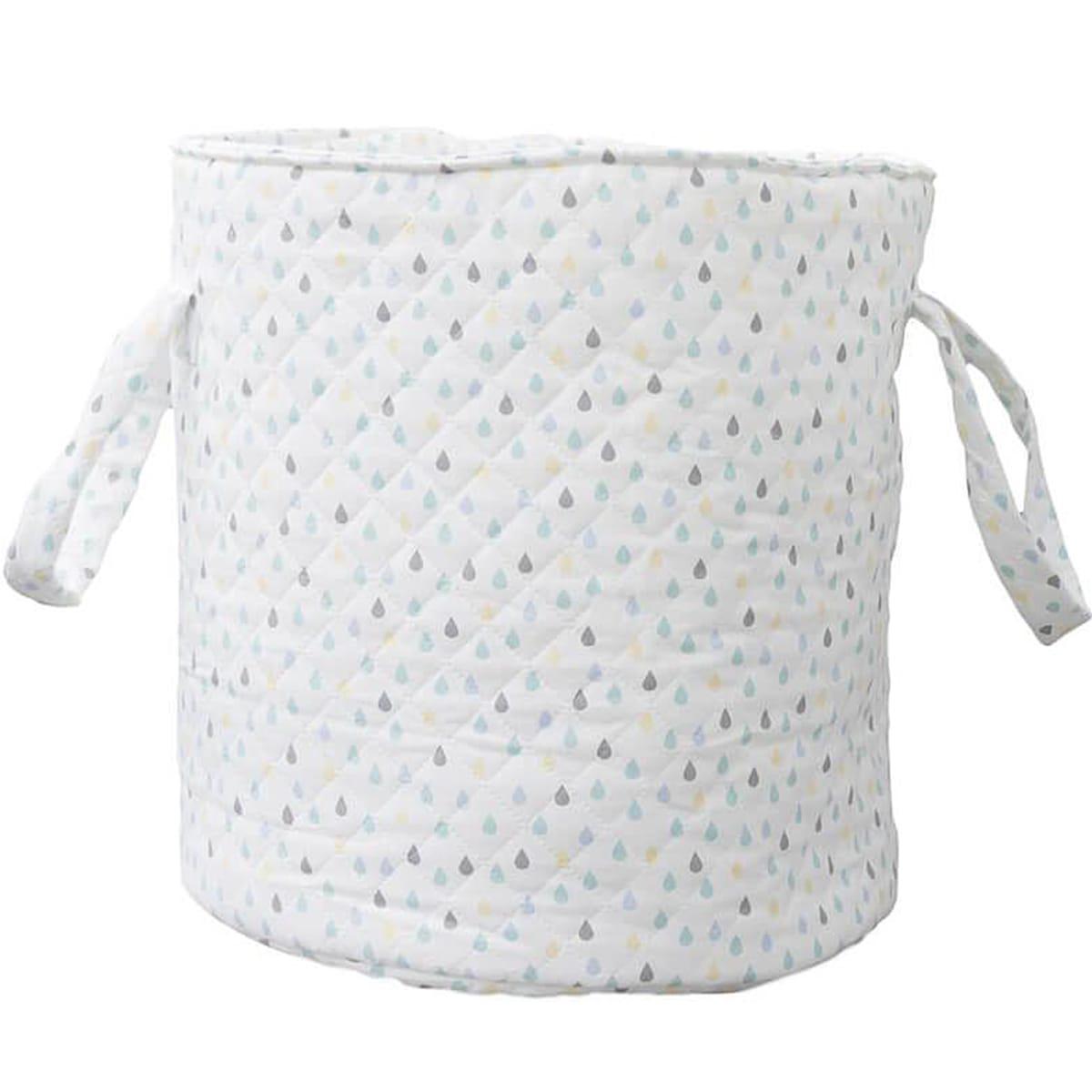 Panier à jouets PETITES GOUTTES Abitare Kids bleu-vert 