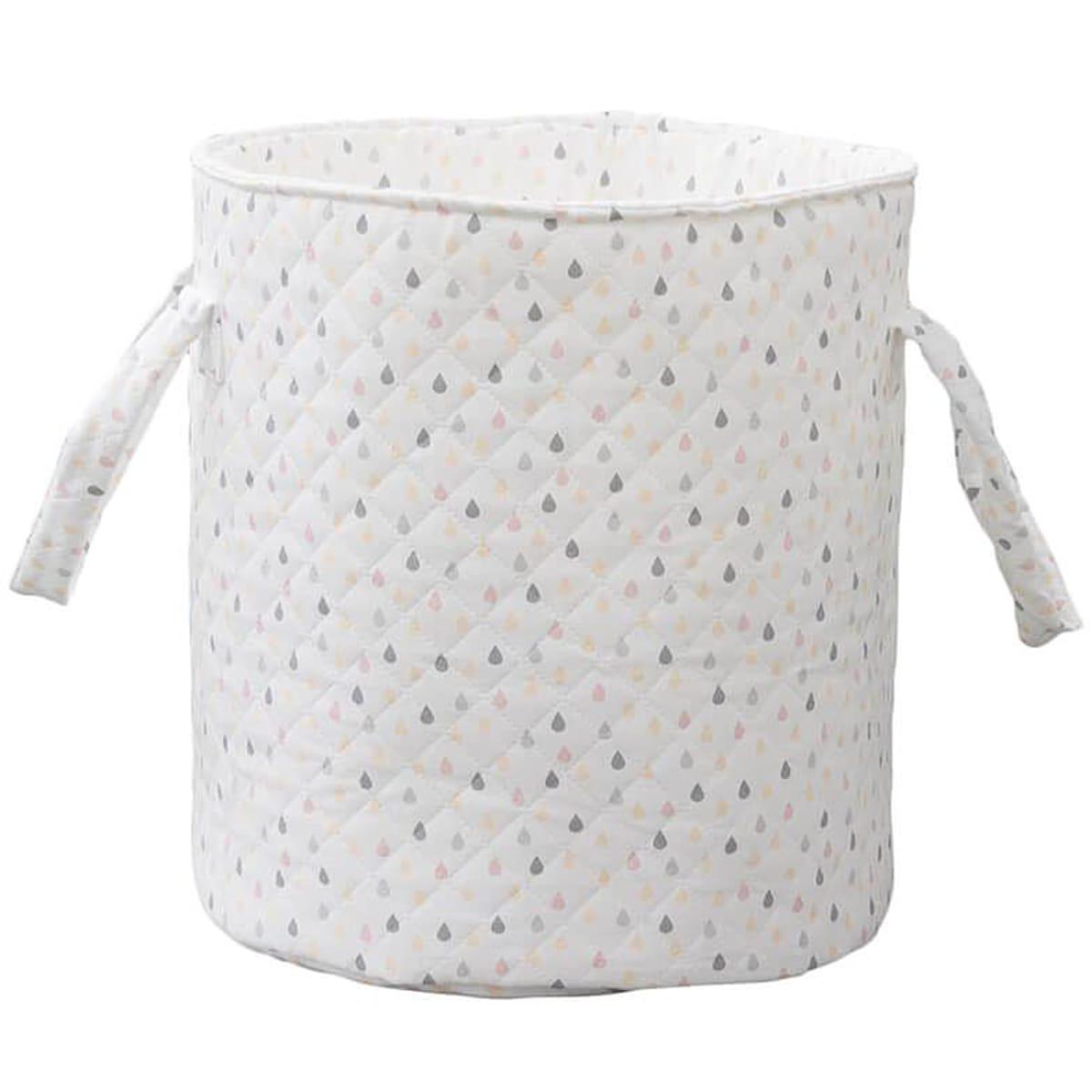 Panier à jouets PETITES GOUTTES Abitare Kids rose-jaune 