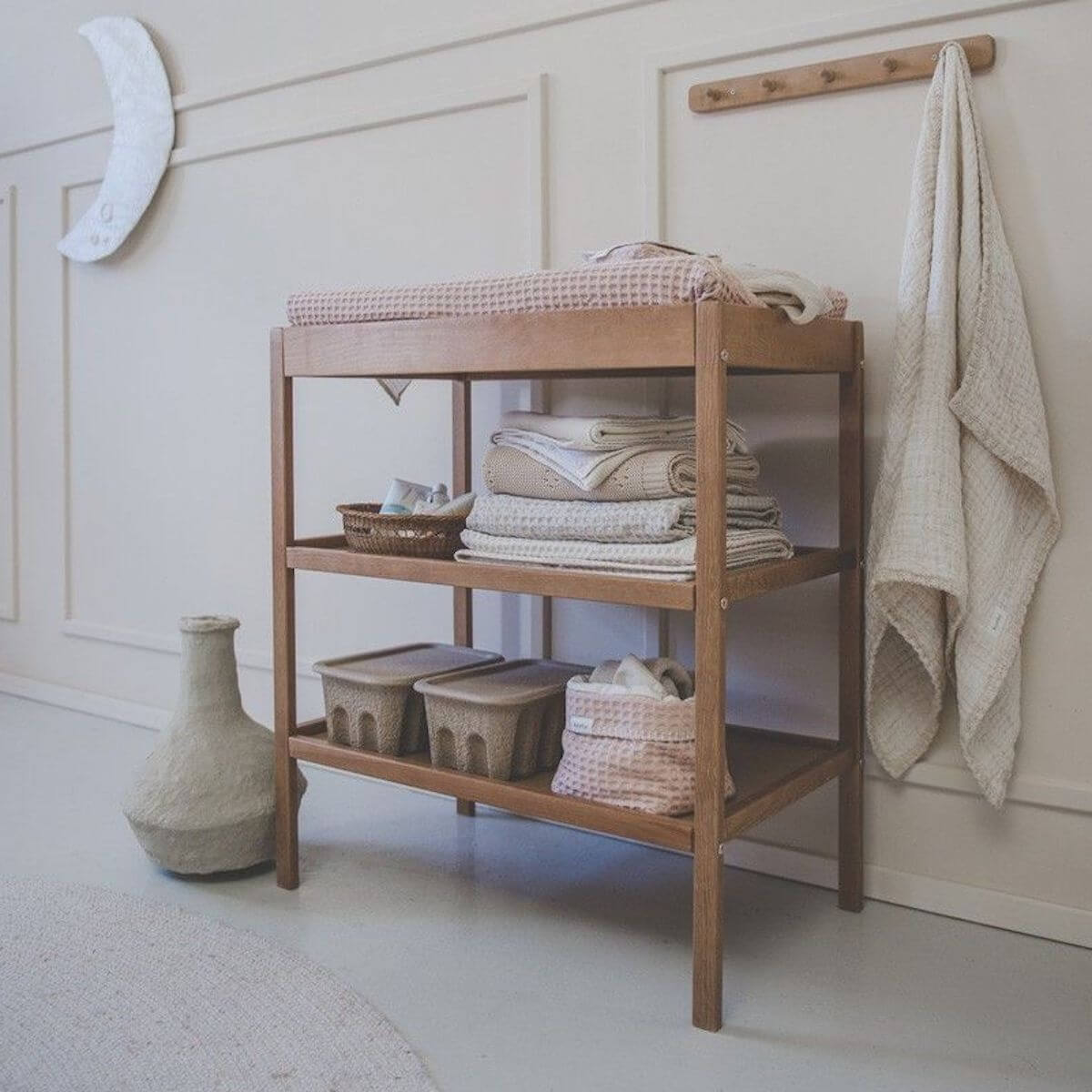 Panier de rangement 15x15cm ANTWERP Koeka rosa salt