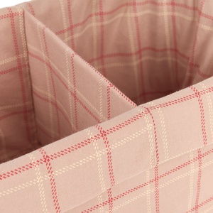 Panier de rangement 30x20cm STORIES Nobodinoz pink red checks