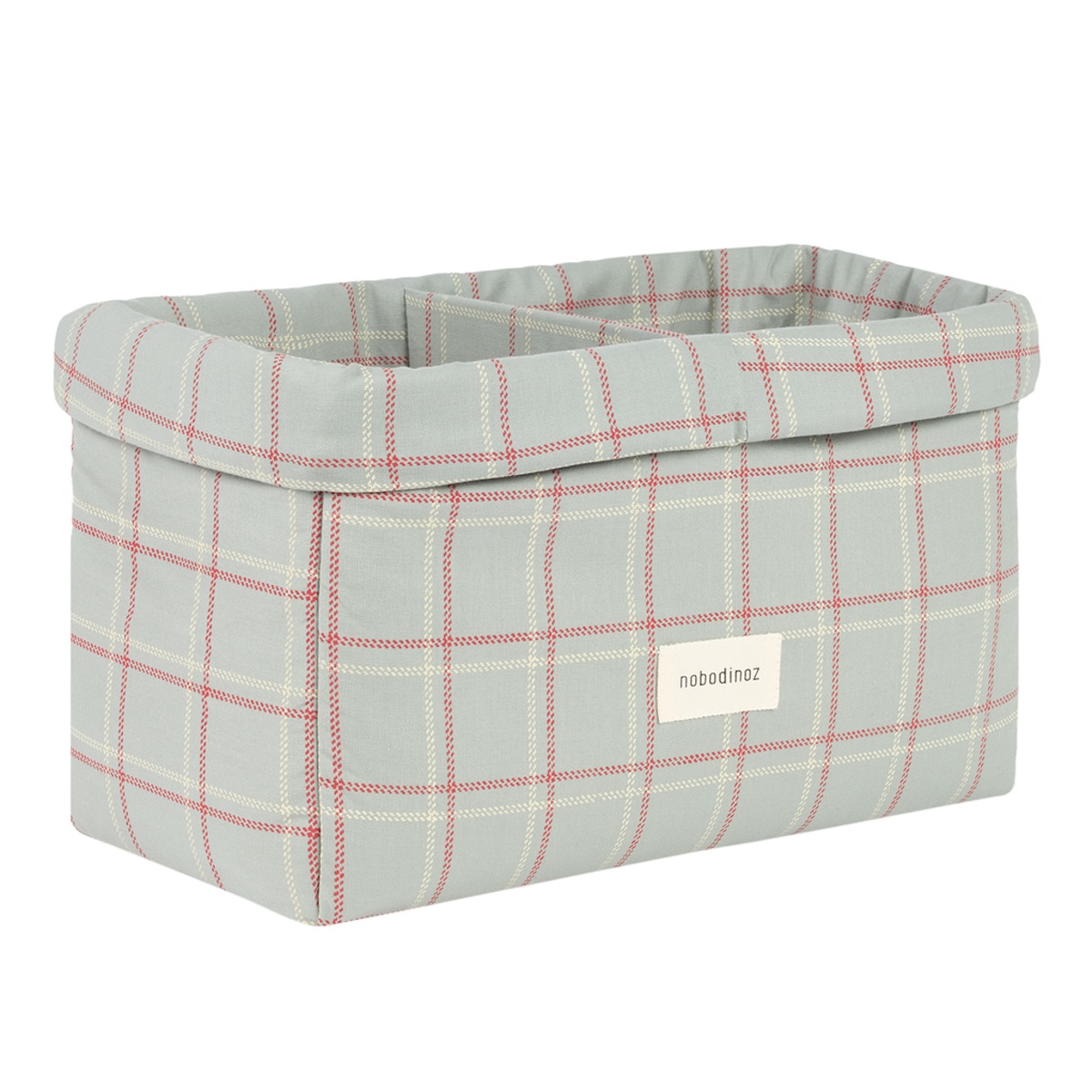 Panier de rangement 30x20cm STPRIES Nobodinoz blue red checks