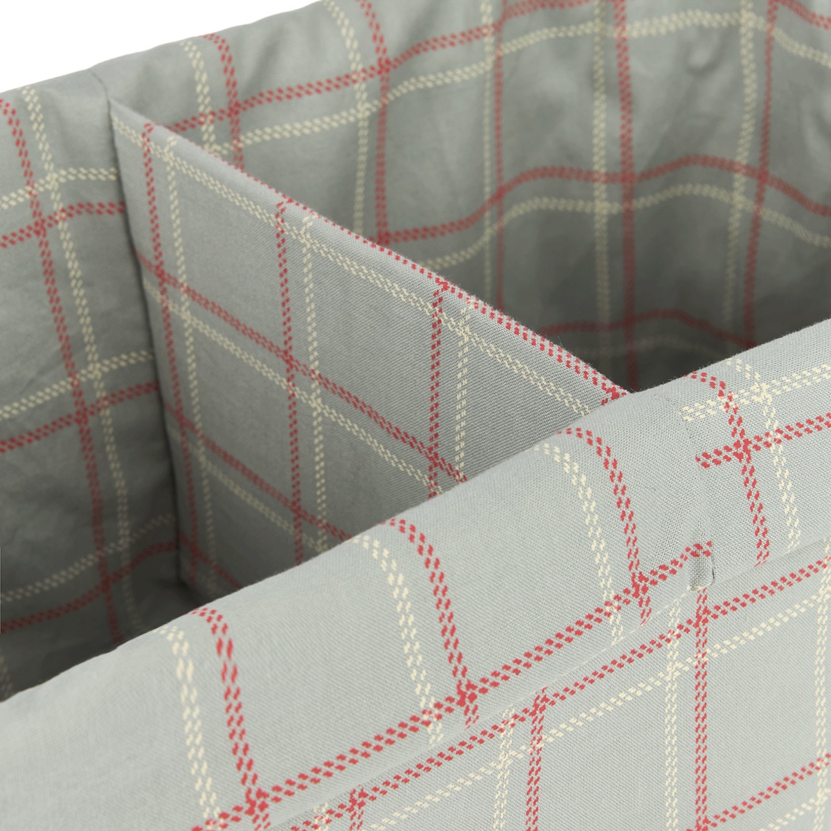 Panier de rangement 30x20cm STPRIES Nobodinoz blue red checks