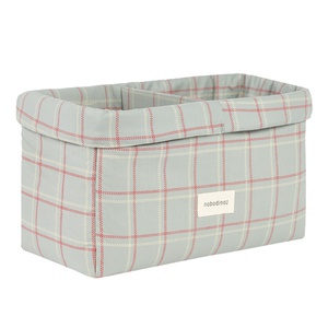 Panier de rangement 30x20cm STPRIES Nobodinoz blue red checks