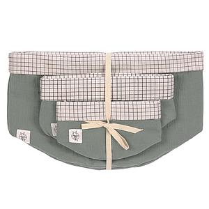 Panier de rangement 3pcs MUSLIN Laessig green