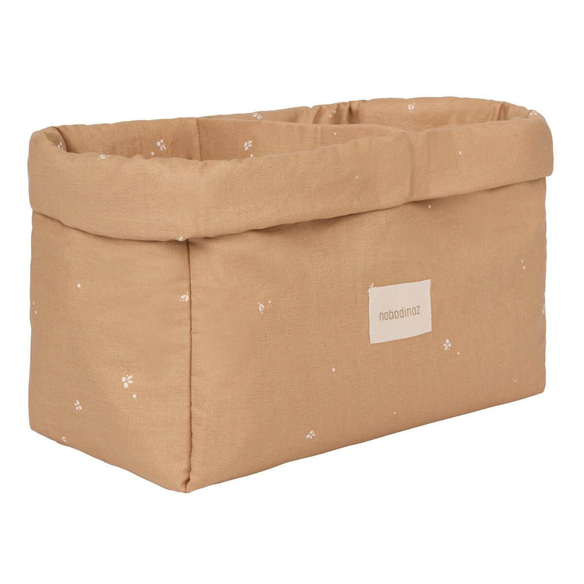 Panier de rangements deux compartiments STORIES Nobodinoz blush little cherries