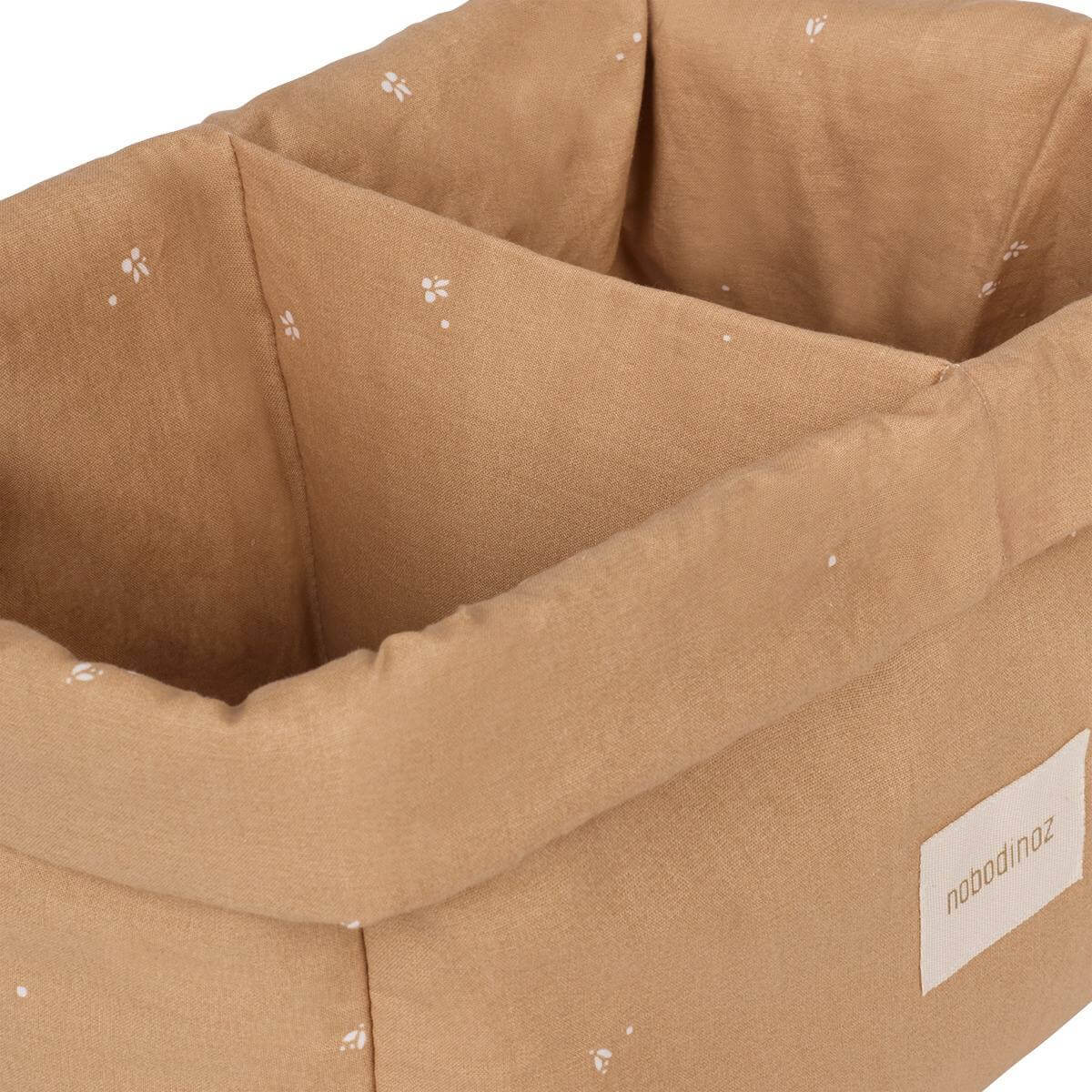 Panier de rangements deux compartiments STORIES Nobodinoz blush little cherries