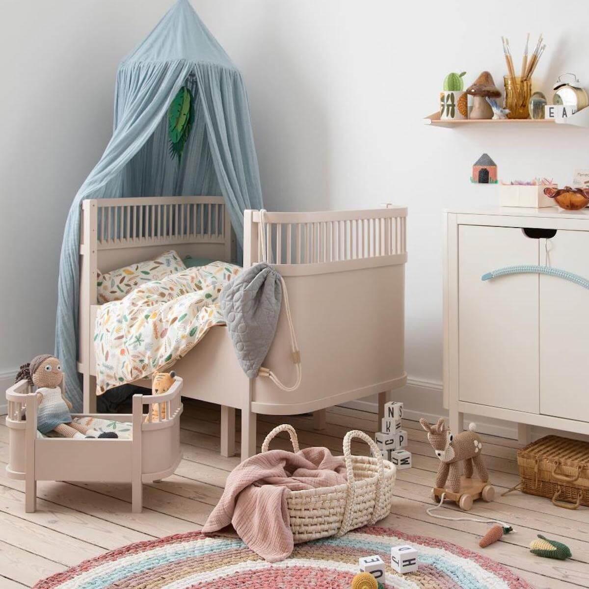 Panier moïse poupée SEBRA sunset pink