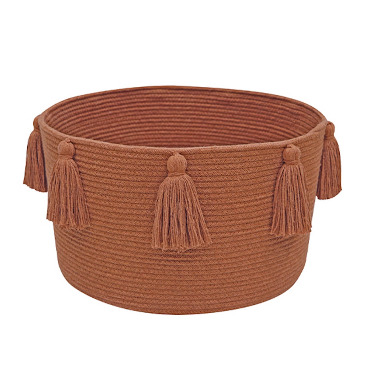 Panier New Tassels Ø40x25cm Lorena Canals chestnut