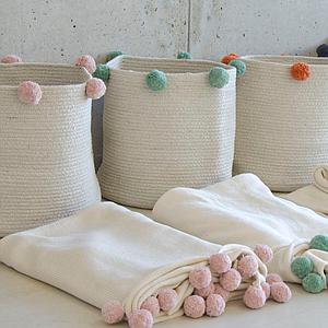 Panier rangement BUBBLY natura-green