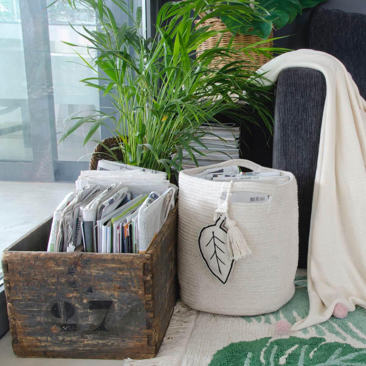 Panier rangement LEAF Lorena Canals natural