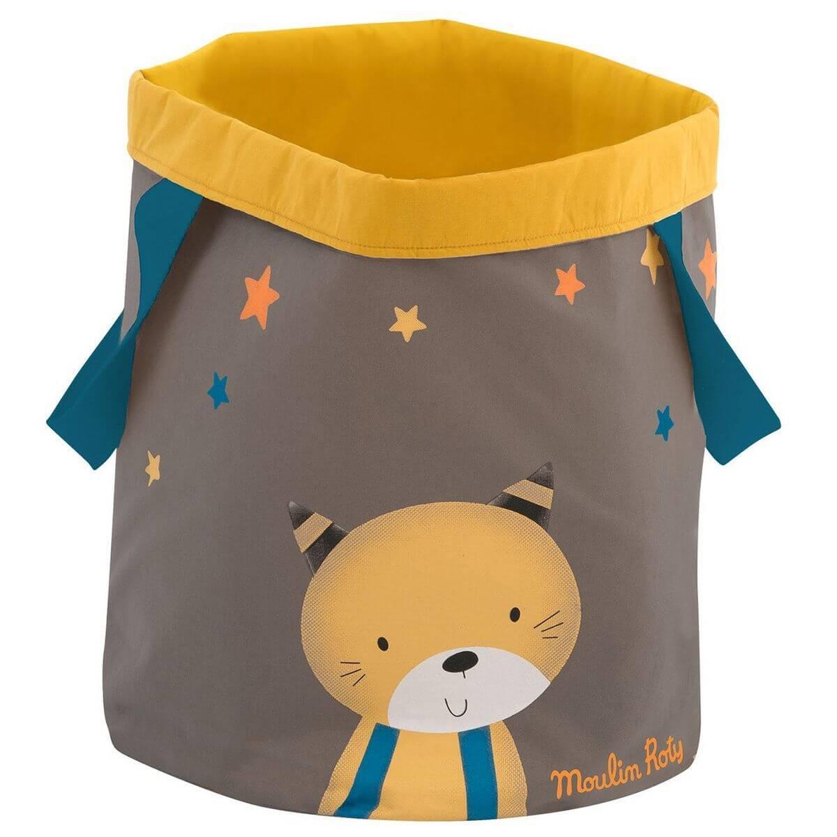 Panier rangements chat LES MOUSTACHES Moulin Roty