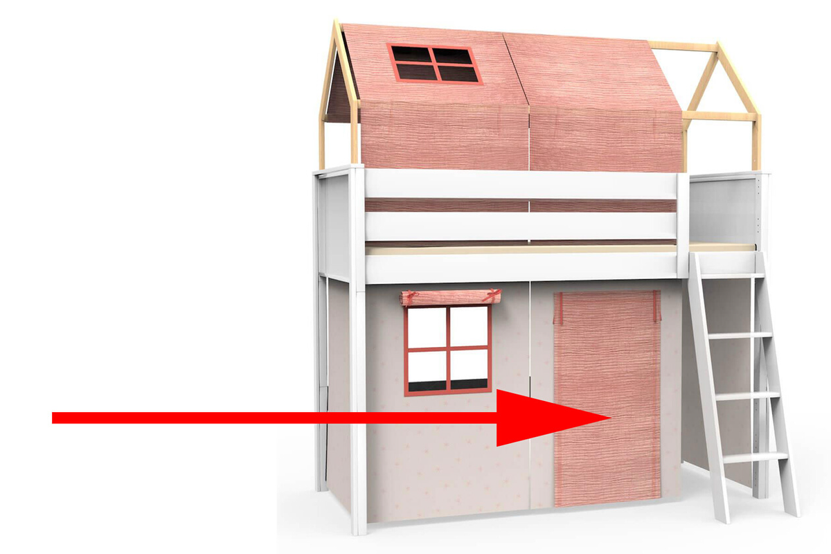 Panneau textile porte lit haut KASVA Bobble pink