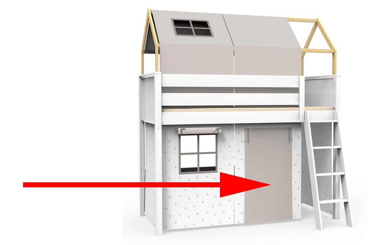 Panneau textile porte lit haut KASVA Viena grey