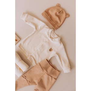 Pantalón bebé TEDDY 50-56cm Wooly Organic LIGHT BROWN